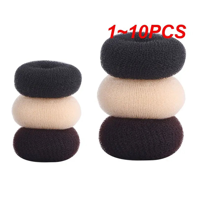 1~10PCS 3Colors Fashion Elegant Hair Bun Donut Foam Sponge Easy Big Ring Hair Styling Tools Hairstyle Hair Accessories For