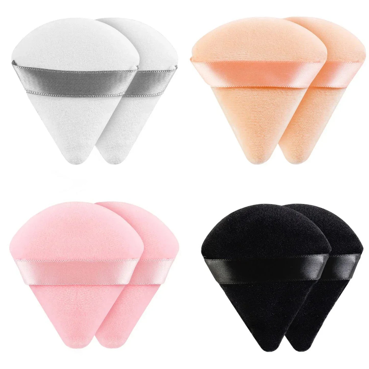 2Pcs Triangle Powder Puff Face Makeup Sponge Soft Velvet Cosmetic Puff Blender Beauty Foundation Sponge Make Up Accessories