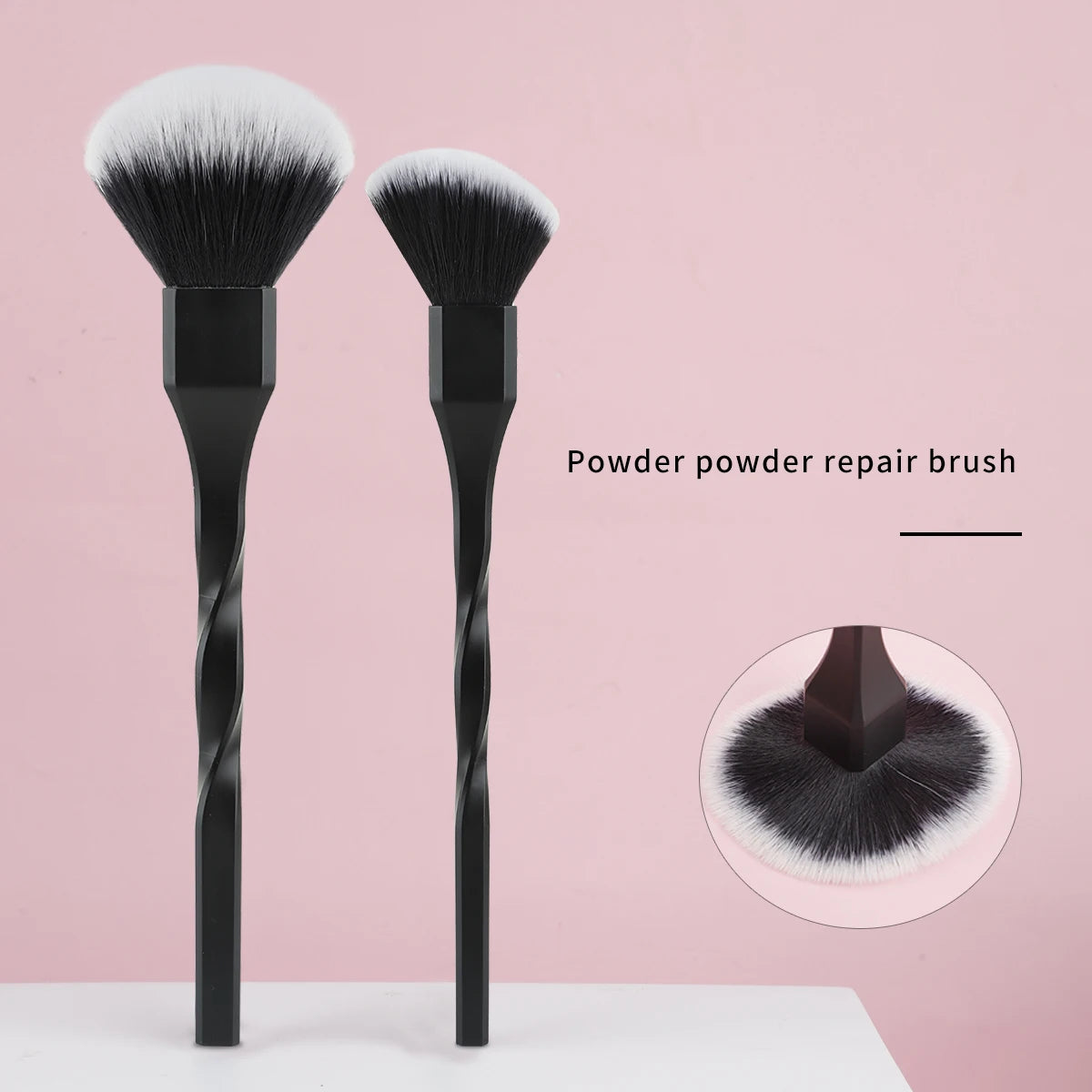 1PCS Spiral Design Plastic Handle Beauty Makeups Brushes Cosmetics Powder Blush Brush Make-up for women Tool  Free Shipping