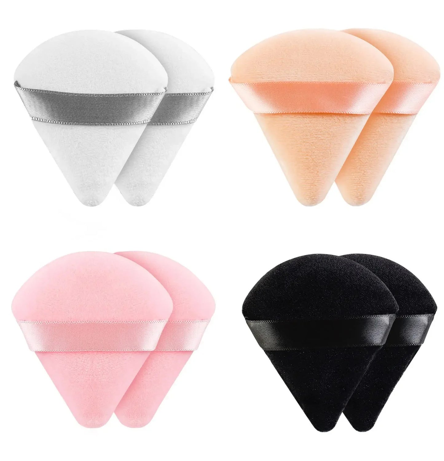 2Pcs Triangle Powder Puff Face Makeup Sponge Soft Velvet Cosmetic Puff Blender Beauty Foundation Sponge Make Up Accessories