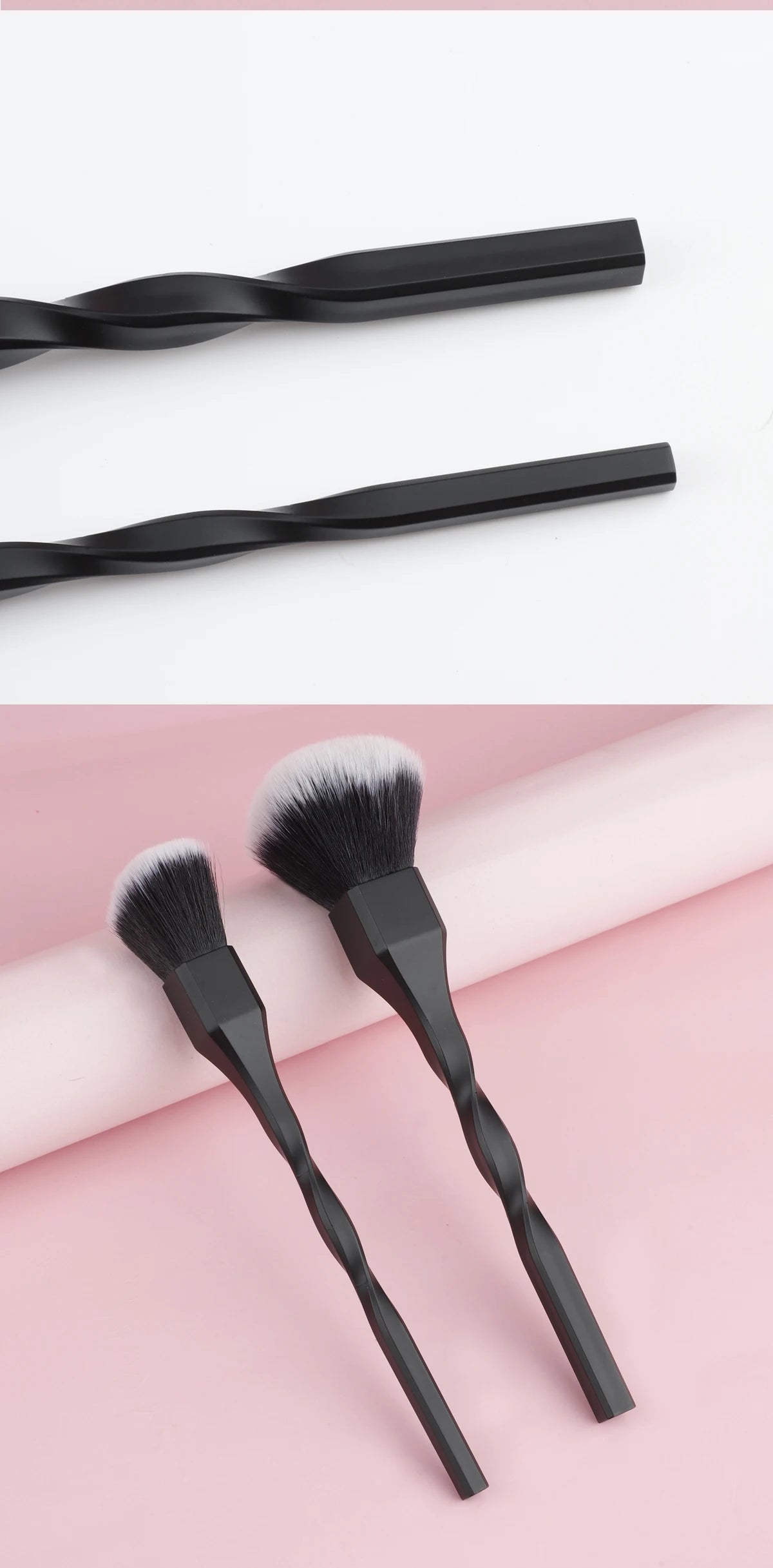 1PCS Spiral Design Plastic Handle Beauty Makeups Brushes Cosmetics Powder Blush Brush Make-up for women Tool  Free Shipping